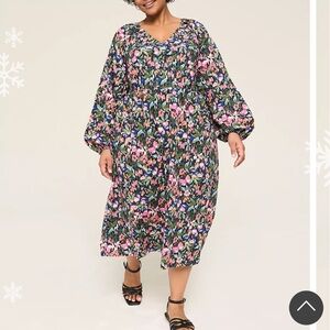 Lane Bryant Floral Maxi Dress - Pink and Blue. Size 22. NWT